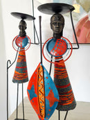 2ft Maasai Couple Candle Stand