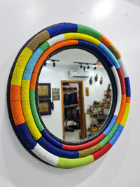 Multicolored Tube Beaded Mirror