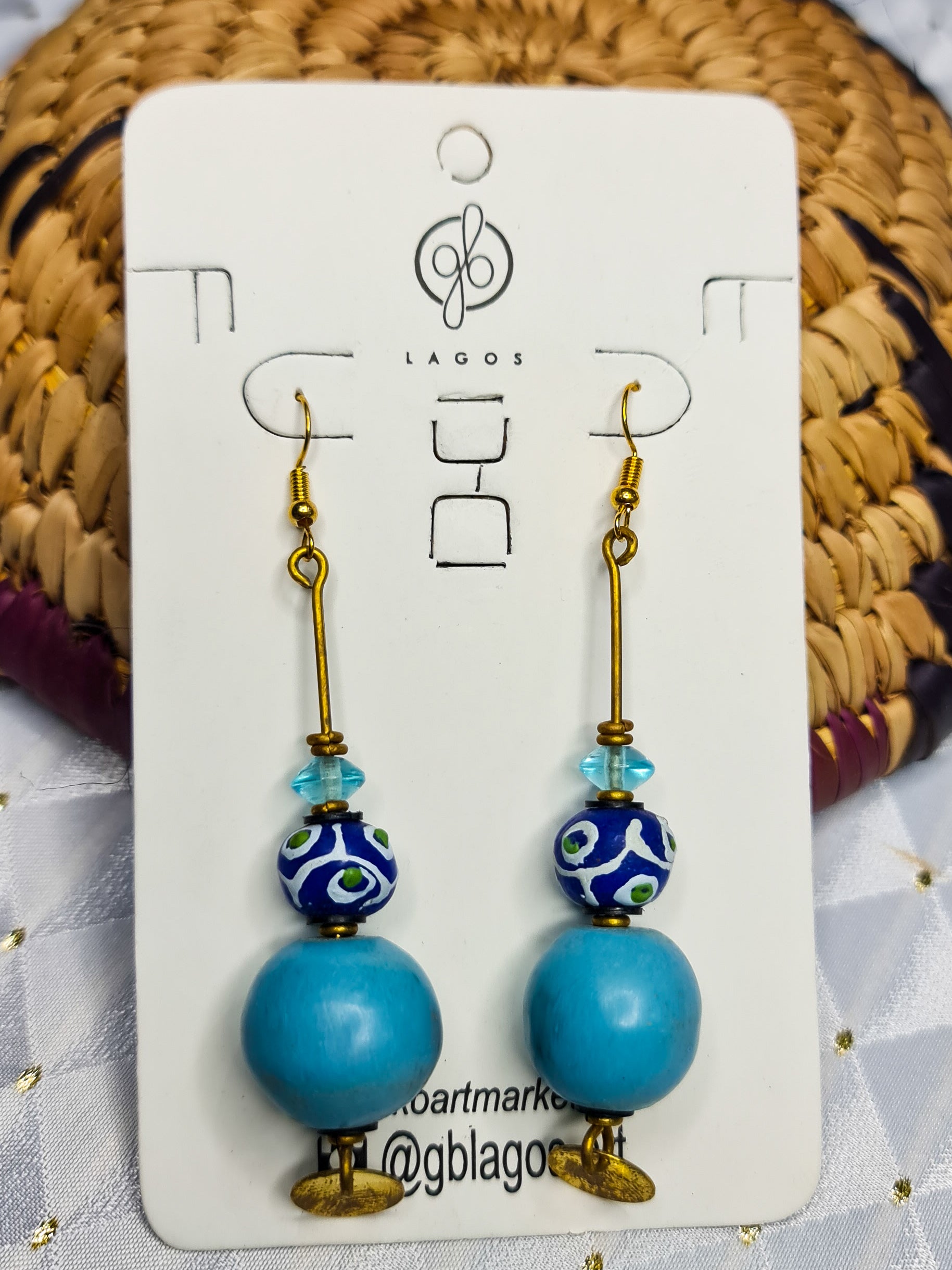 Blue balls Earrings