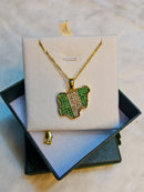 Nigerian Map Pendant + Necklace