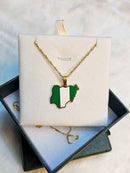 Nigerian Map Pendant + Necklace