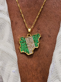 Nigerian Map Pendant + Necklace