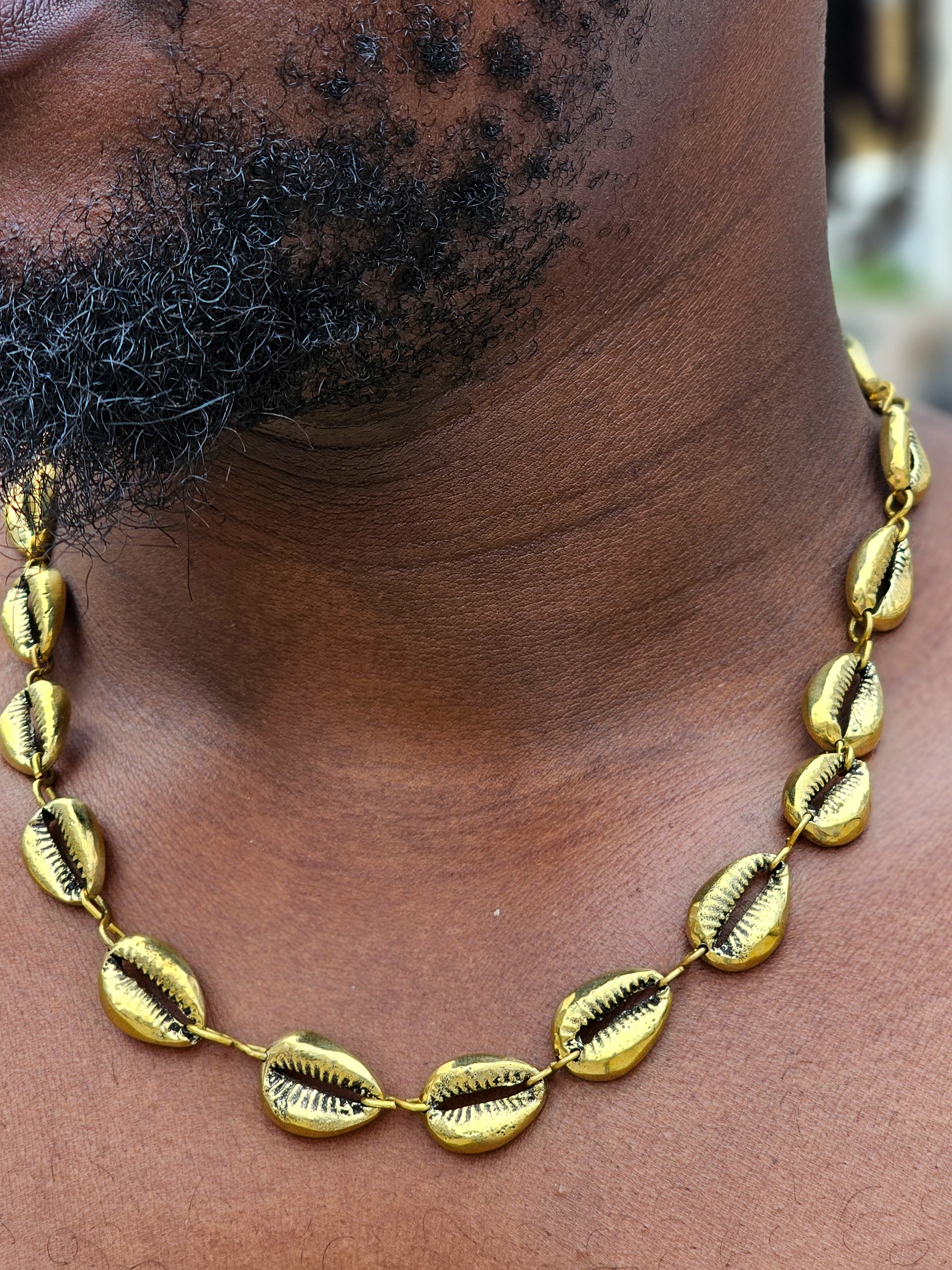 Brass Cowrie Necklace