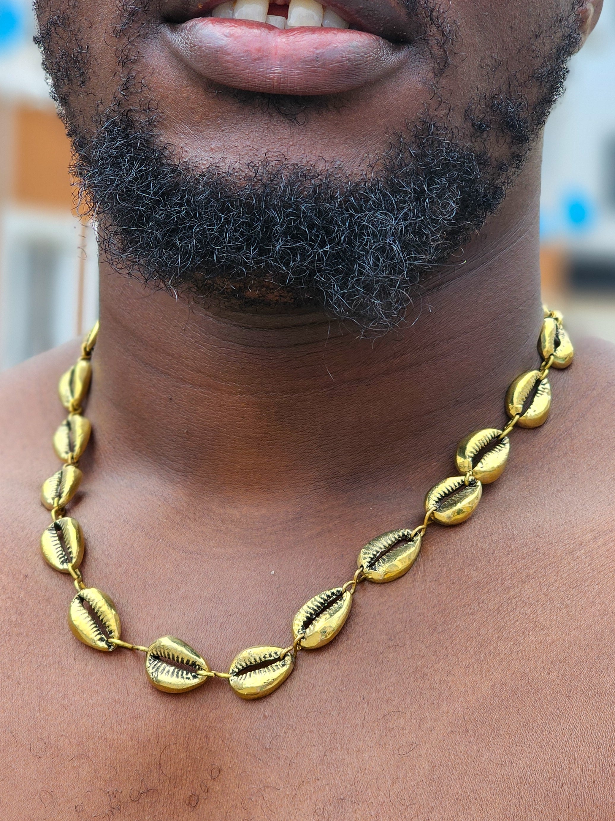 Brass Cowrie Necklace