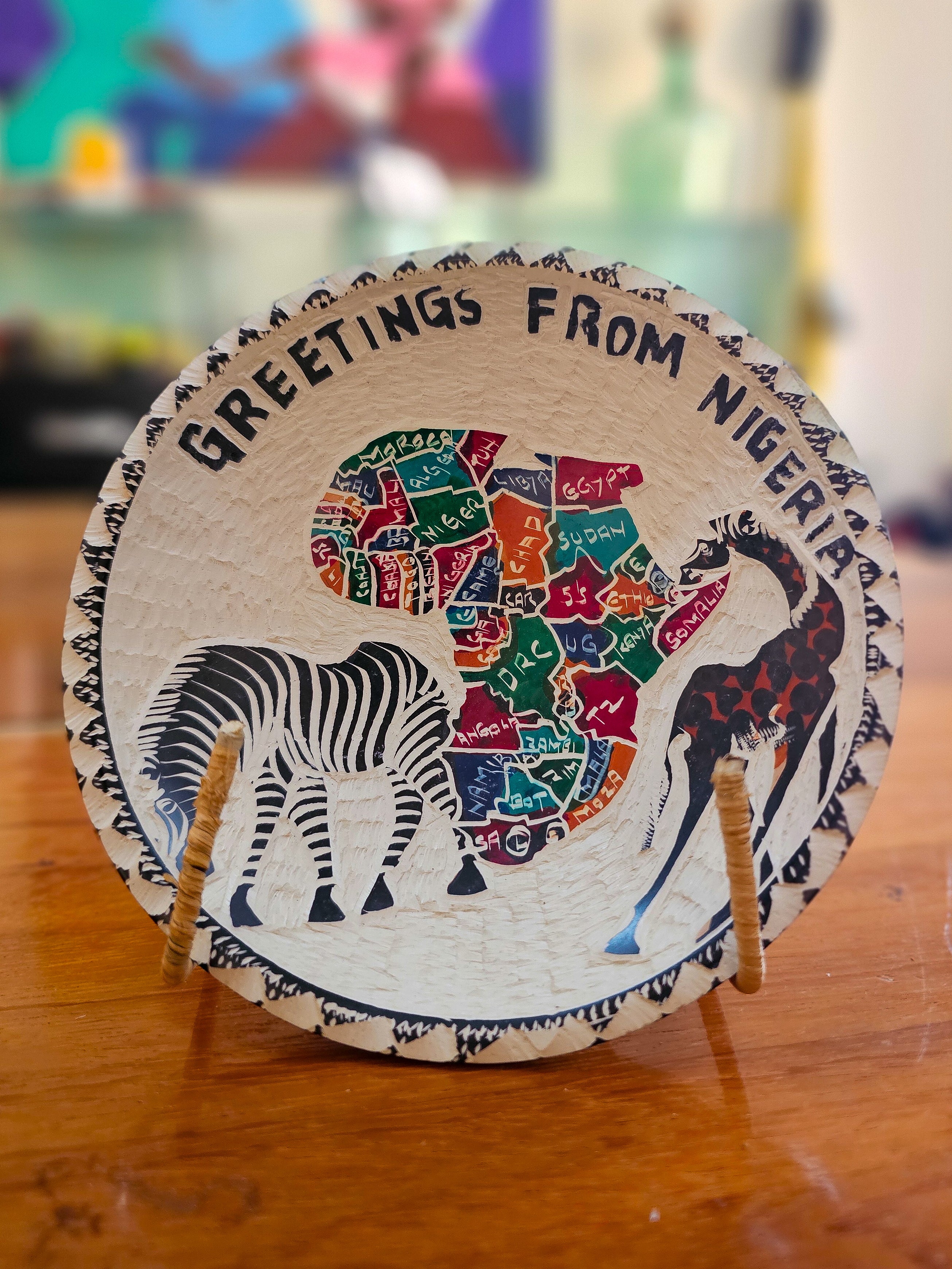 6" Greetings from Nigeria Dish