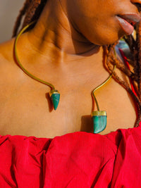 Gemstone x Brass Necklaces