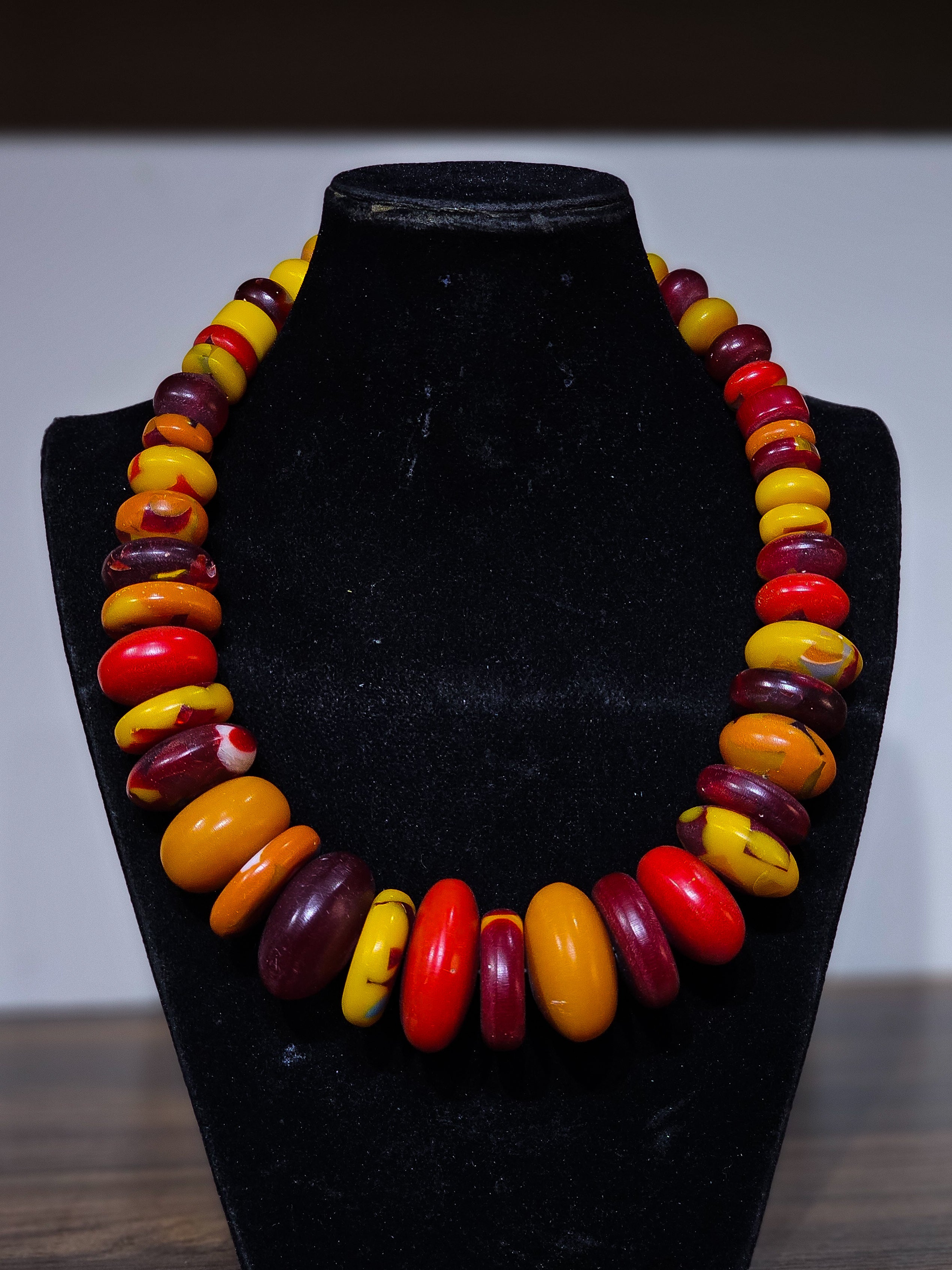 Oval shaped antique Baltic Amber Necklace