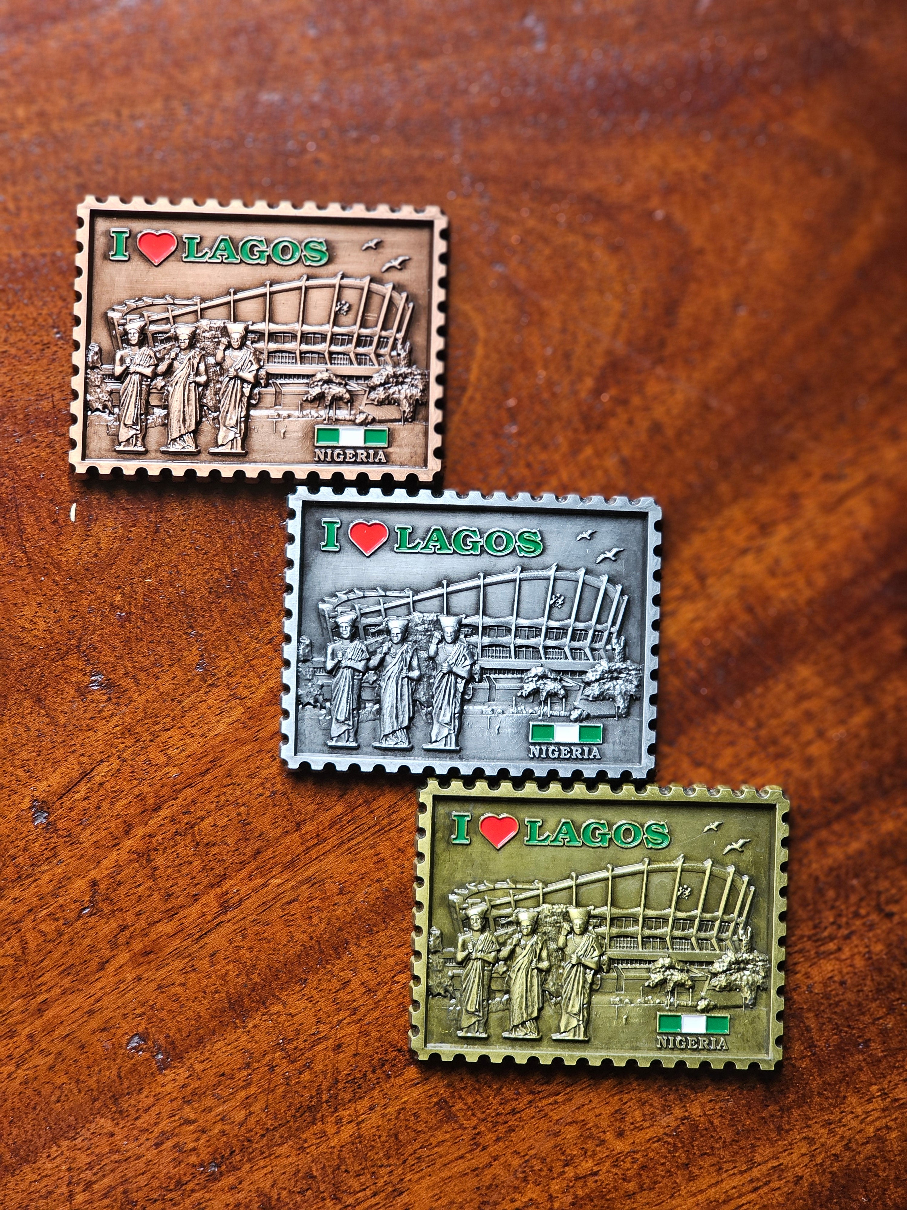 I love Lagos Stamp Fridge Magnets