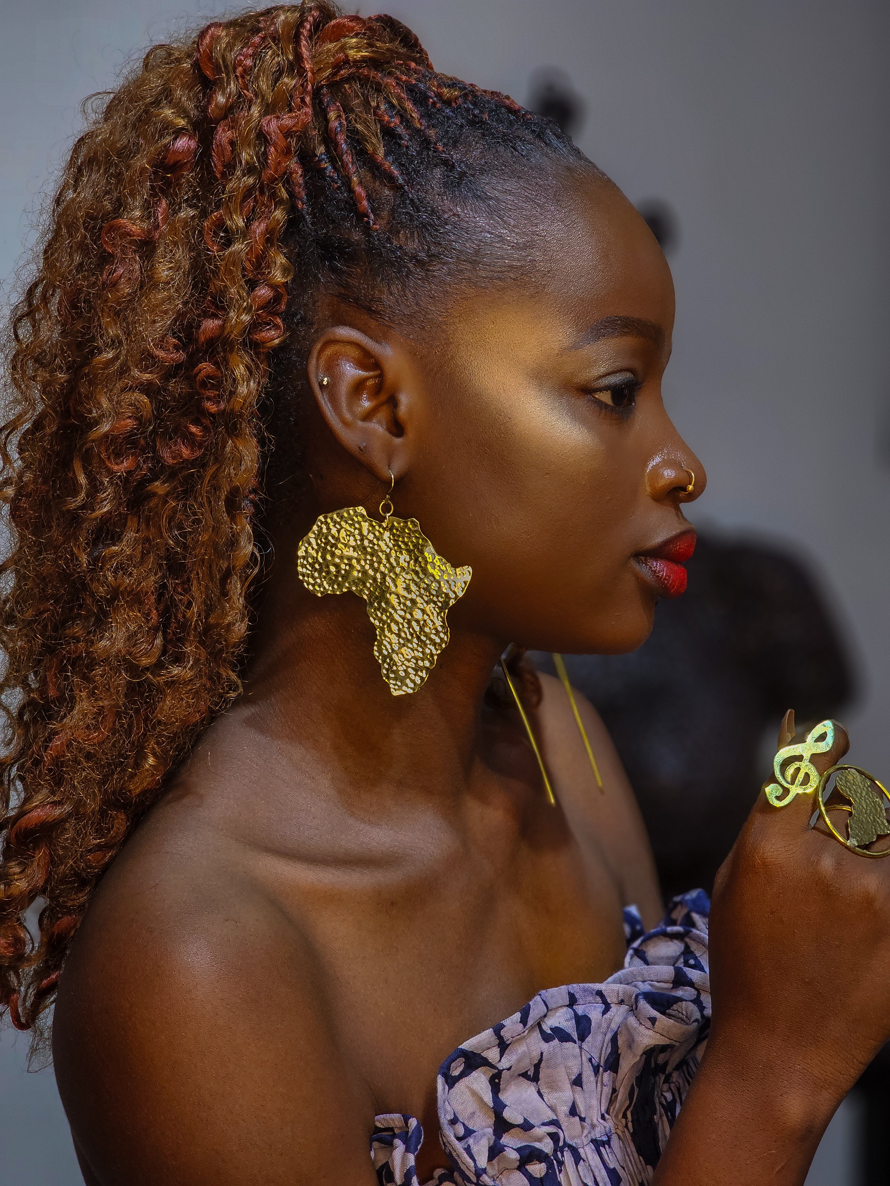 XL Map of Africa Earrings