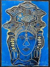 Kuini (Queen) 2014 by Bruce Onobrakpeya