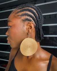 Round Rattan Rwanda Earrings