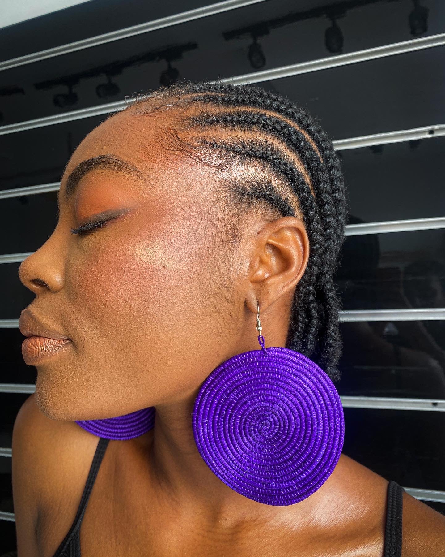 Round Rattan Rwanda Earrings