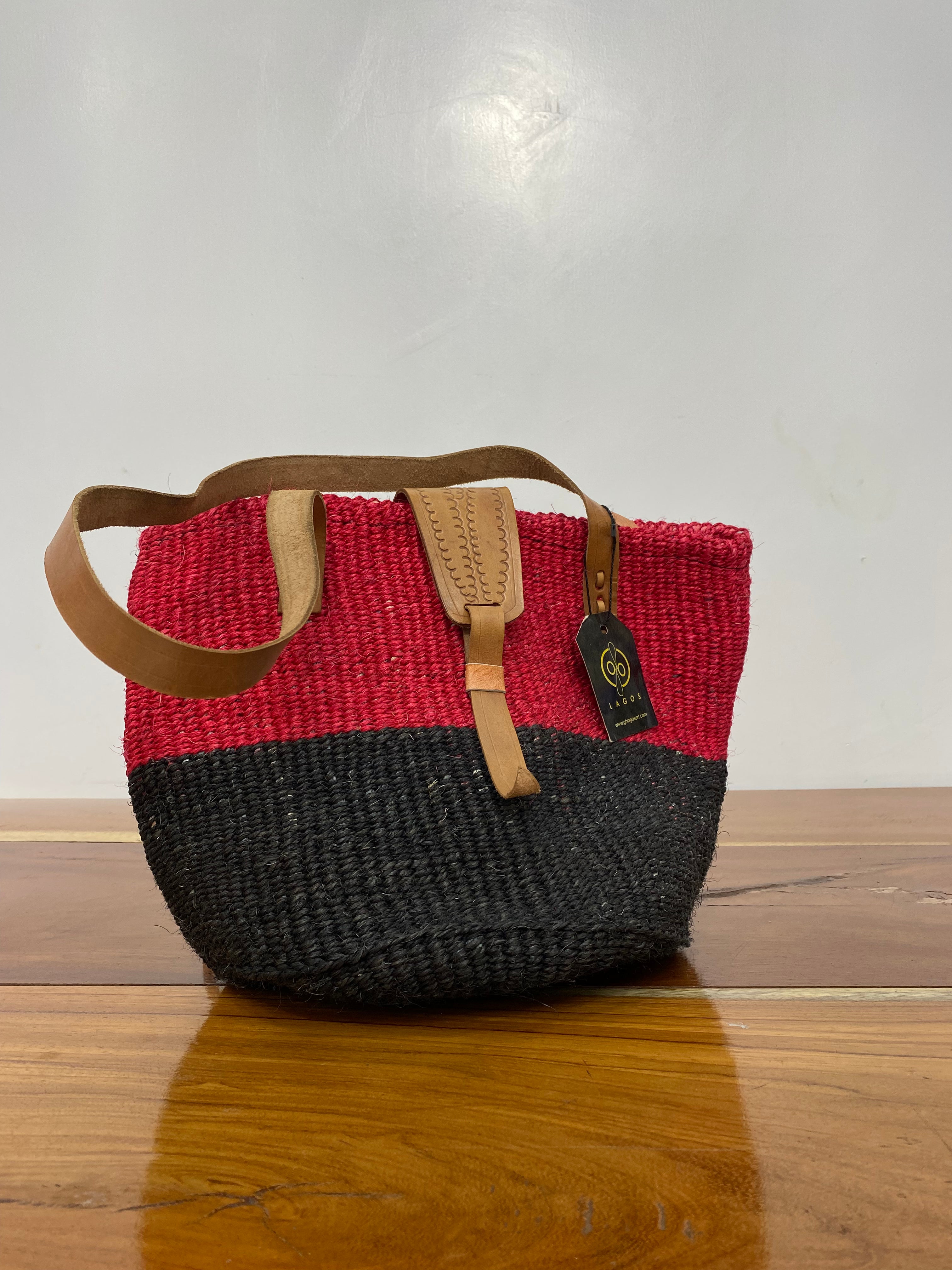 Wine/Black Kiondo Bag