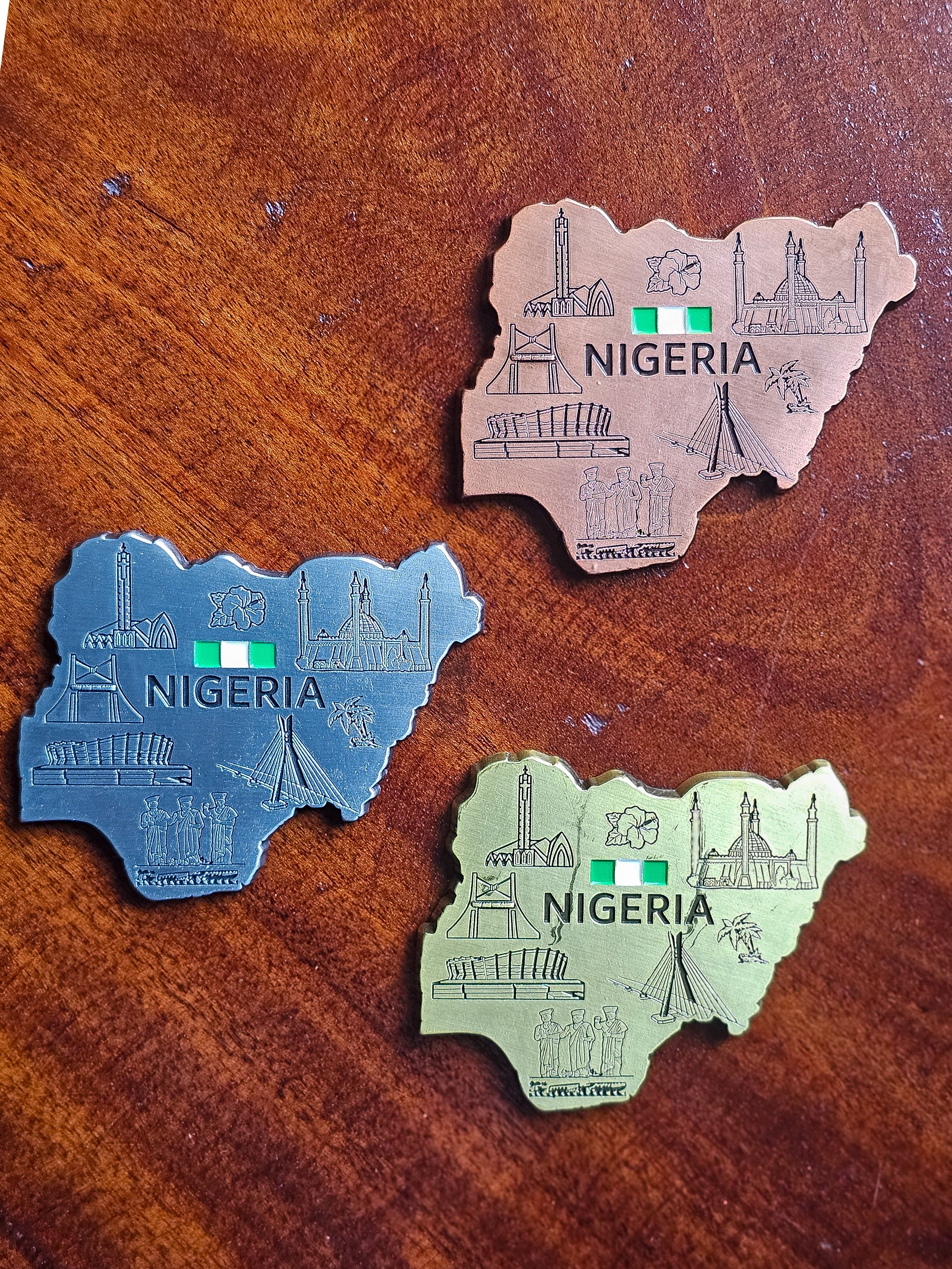 Map of Nigeria Fridge Magnets